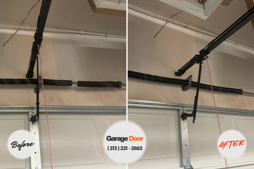 Before and after: garage door company Fox Lake Hills, IL
